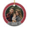 Red chevrons photo frame with year