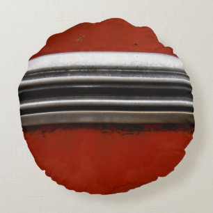 Red Chevy silver trim Round Cushion
