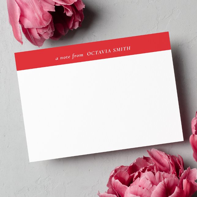 RED CHIC PERSONALIZED FAMILY NAME MONOGRAM CARD (Creator Uploaded)