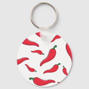 Red chile, cayenne-pepper cartridge. Spanish press Key Ring