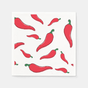 Red chile, cayenne-pepper cartridge. Spanish press Napkin