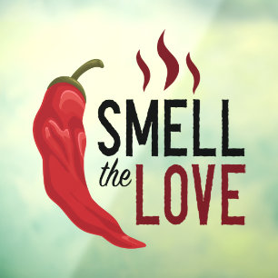 Red Chile Smell the Love Window Cling
