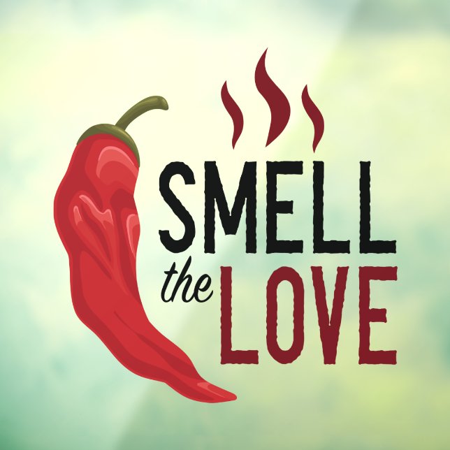 Red Chile Smell the Love Window Cling (Sheet 3)