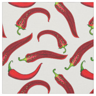 red chili peppers fabric