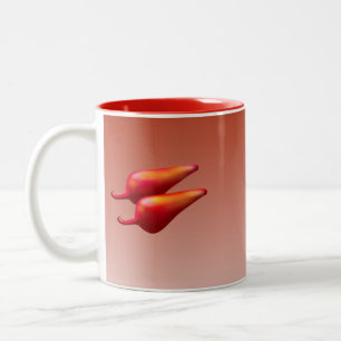 Red Chili Peppers red two tone mug