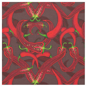 red chili peppers with fabric