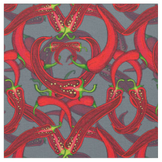 red chili peppers with fabric