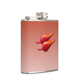 Red Chili Peppers wrapped flask