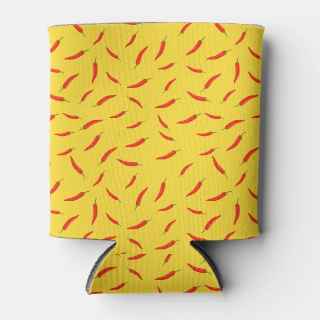 Red Chilies Pattern Can Cooler (Front)
