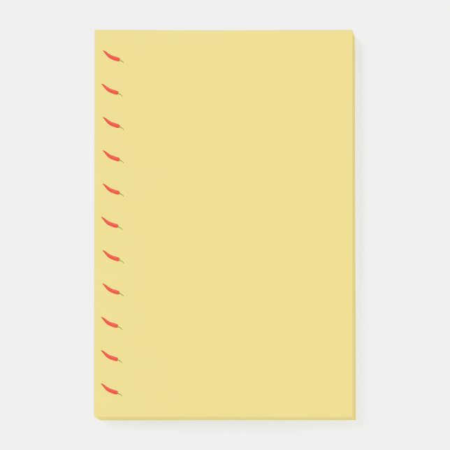 Red Chilies Pattern Post-it Notes (Front)
