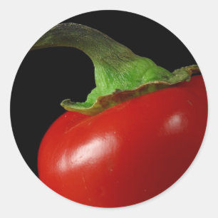 Red chilli classic round sticker