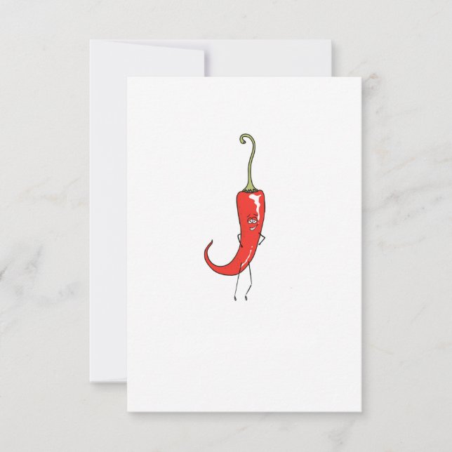 Red chilli funny thank you card (Front)