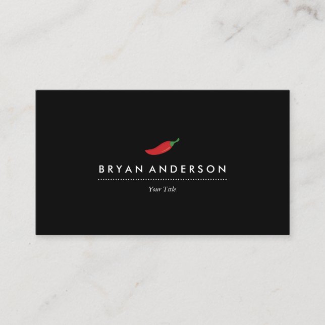 Red Chilli Pepper Business Card (Front)