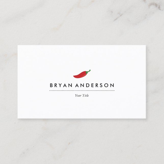 Red Chilli Pepper Business Card (Front)