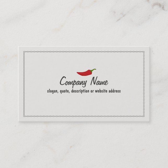 Red Chilli Pepper  Business Card (Front)