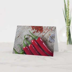 Red Chilli Pepper Card