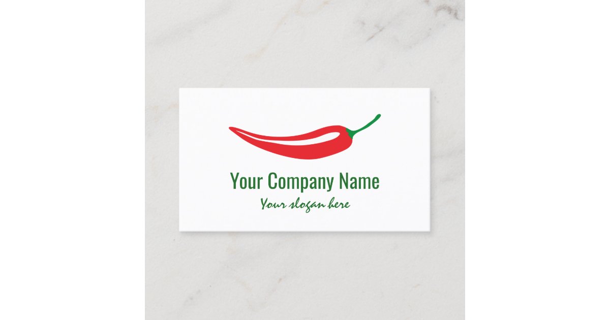 Red chilli pepper company logo template business card | Zazzle.co.uk