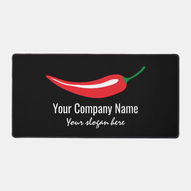 Red chilli pepper company logo template desk mat (Front)