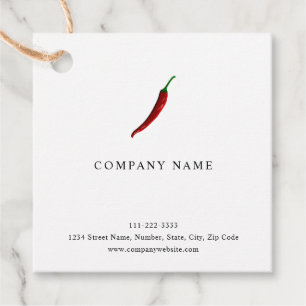 Red Chilli Pepper Favour Tags