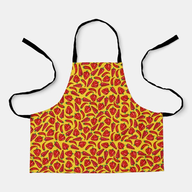 Red Chilli Pepper Hot Spicy Apron (Front)