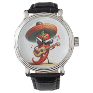 Red Chilli Pepper Musician Watch