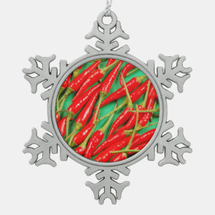 Red chilli peppers christmas ornament