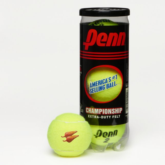Red Chilli Peppers clear Penn tennis balls (Box)