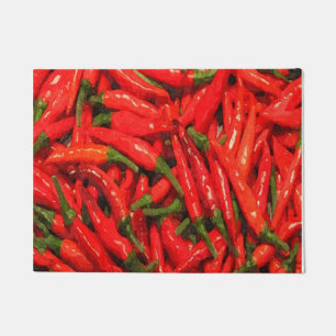 Red Chilli Peppers Doormat