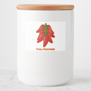 Red Chilli Peppers Food Label