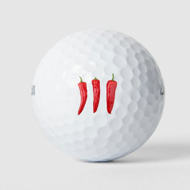 Red chilli peppers golf balls (Front)