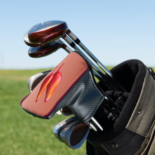 Red Chilli Peppers golf club putter head cover (In Situ)
