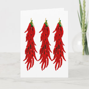 Red Chilli Peppers Greeting Card