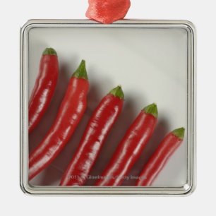 Red chilli peppers metal tree decoration
