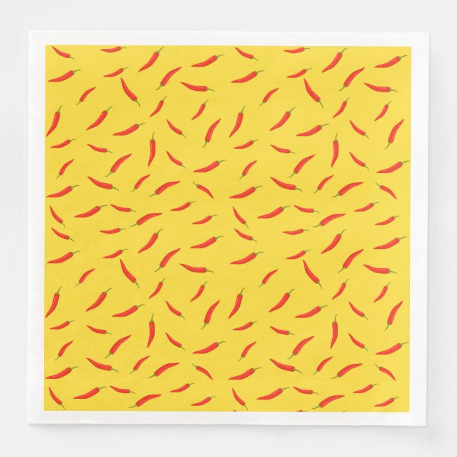  Red Chilli Peppers Pattern Napkin (Front)