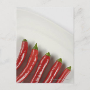 Red chilli peppers postcard