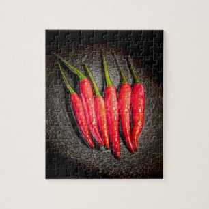 Red Chilli Peppers Puzzle/Jigsaw with Tin Jigsaw Puzzle