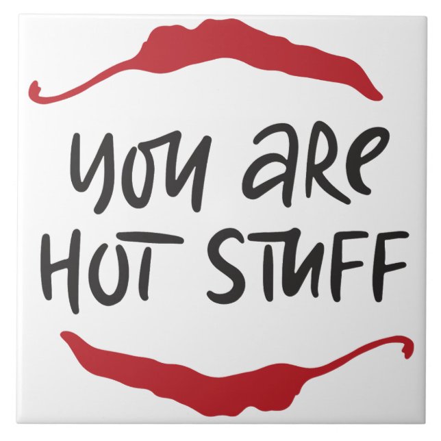 Red Chilli Peppers Quote  Tile (Front)