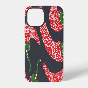 Red chilli peppers: seamless vintage pattern iPhone 12 case