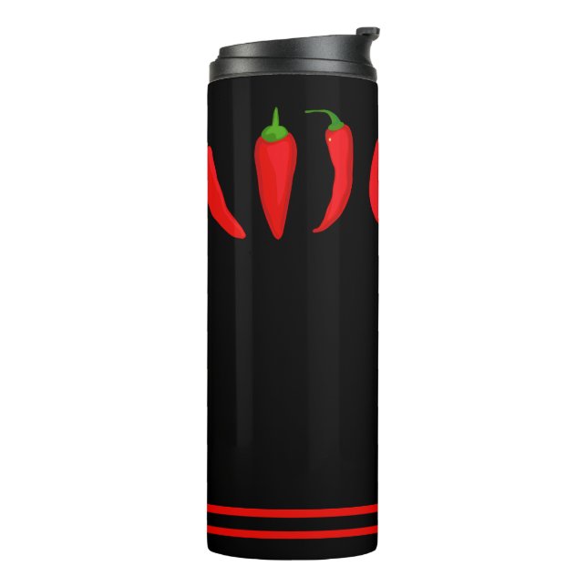 Red Chilli Peppers Thermal Tumbler (Rotated Left)