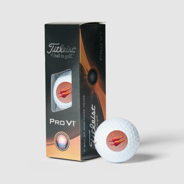 Red Chilli Peppers Titleist 2023 golf balls 3 pk (Packaging)