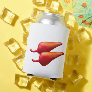 Red Chilli Peppers white can cooler