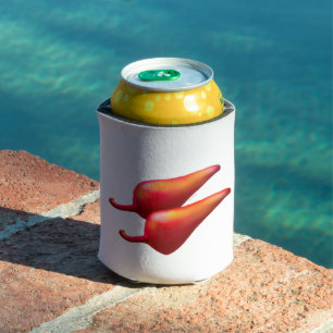 Red Chilli Peppers white can cooler