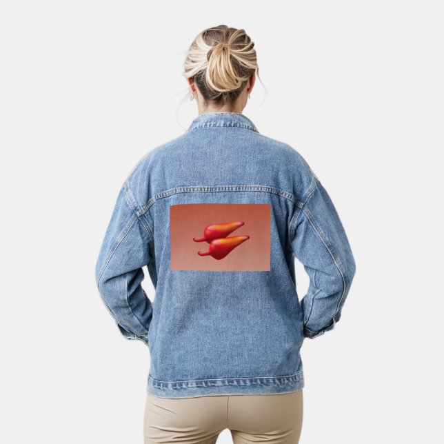 Red Chilli Peppers women denim jacket (Model)