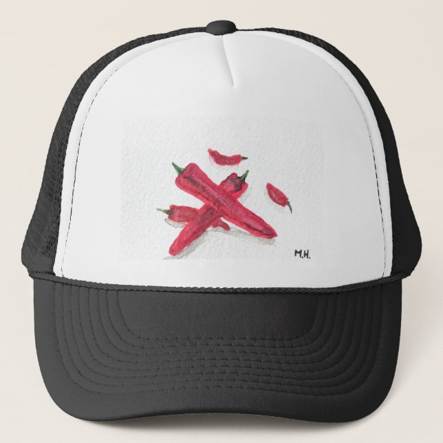 Red chillies trucker hat (Front)