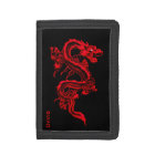 Red Chinese Dragon Custom Wallet