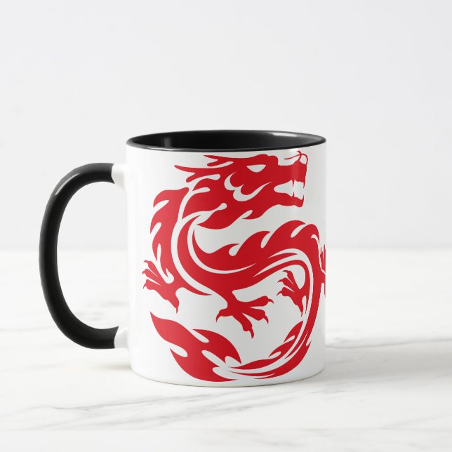 Red Chinese dragon Mug (Left)