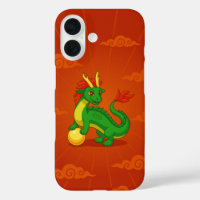 Red Chinese Dragon on Red