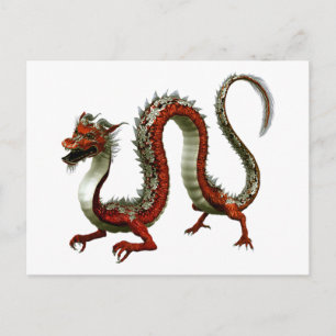 Red Chinese Dragon Postcard