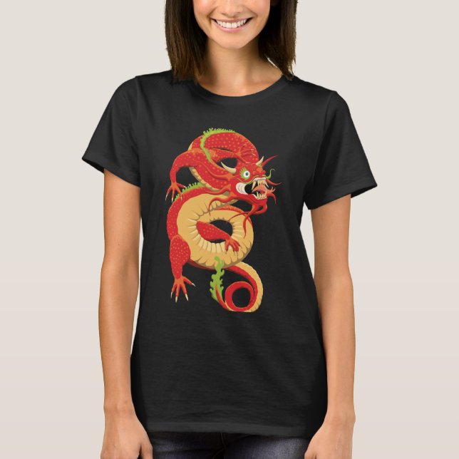 Red Chinese Dragon T-Shirt (Front)