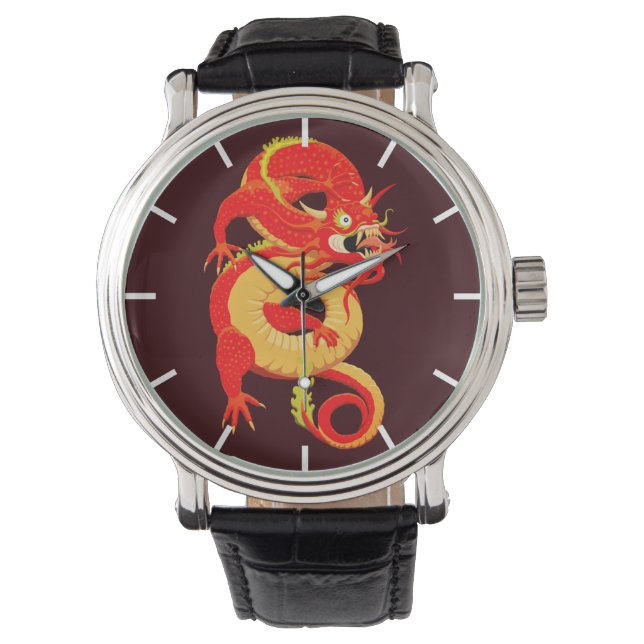 Red Chinese Dragon Watch (Front)